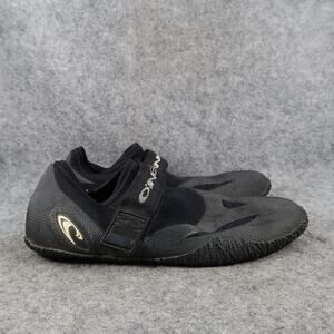 O'Neill Shoes Womens 8 Wetsuit Booties Black Neoprene Rubber Adjustable Strap